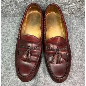 Allen Edmonds Shoes Loafer Men 11.5A Maxfield Tassel Leather Weaver Trim Moc Toe